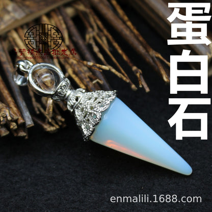 Hexagonal crystal pendant, rose quartz pendant jewelry