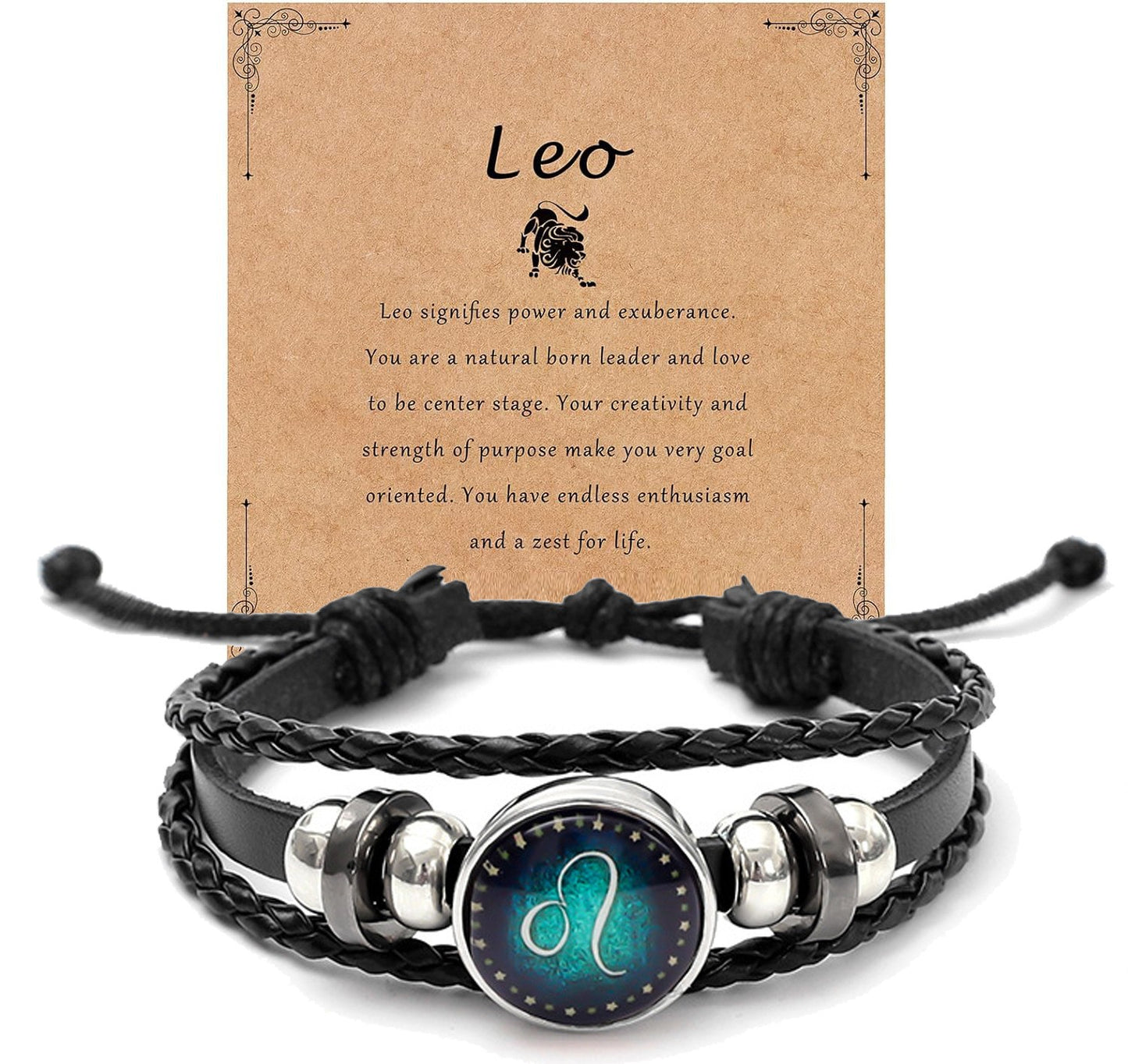 Luminous Zodiac Multi-layer Braided Leather Bracelet