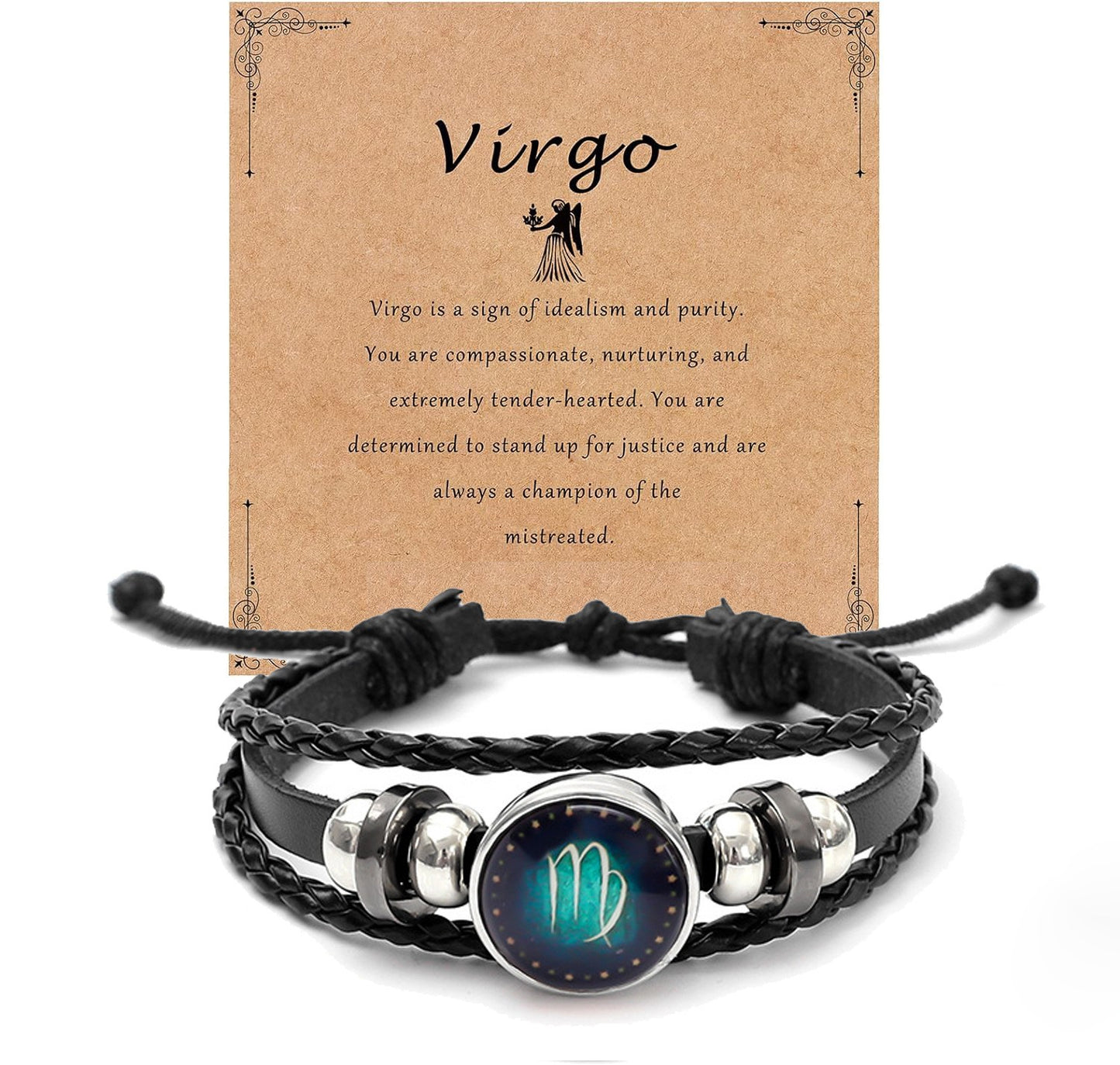 Luminous Zodiac Multi-layer Braided Leather Bracelet