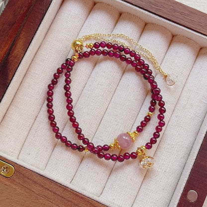 Natural garnet bracelet